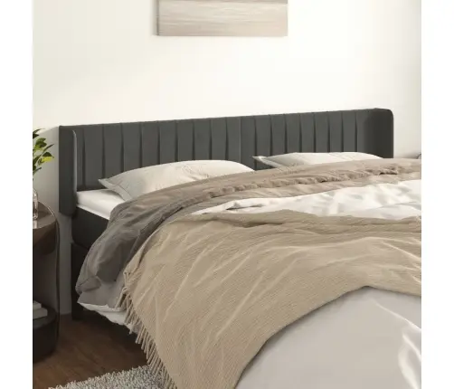 Voodipeats Servadega, Tumehall, 163X16X78/88 cm Samet