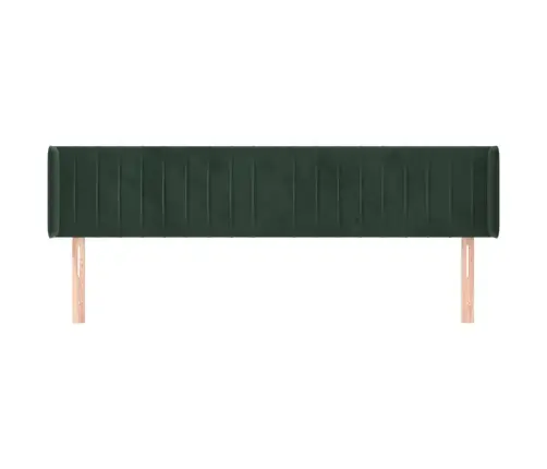 Galvgalis Ar Malām, Tumši Zaļš Samts, 163X16X78/88 Cm Vidaxl