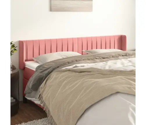 Voodipeats Servadega, Roosa, 163X16X78/88 cm Samet