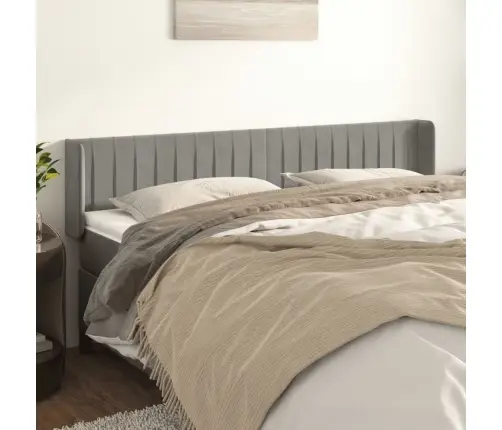 Galvgalis Ar Malām, Gaiši Pelēks Samts, 183X16X78/88 Cm Vidaxl