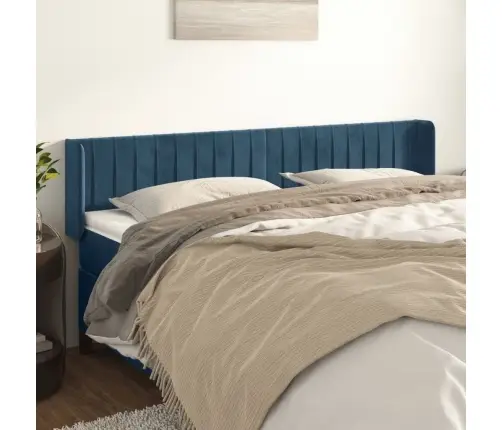 Voodipeats Servadega, Tumesinine, 203X16X78/88 cm Samet