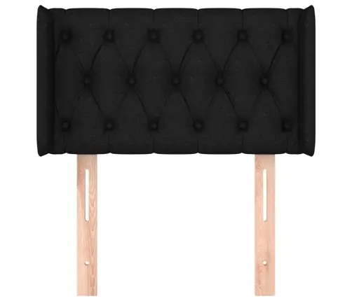 Galvūgalis Su Auselėmis, Juodos Spalvos,83X16X78/88cm Audinys