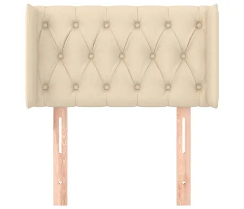 Galvgalis Ar Malām, 83X16X78/88 Cm, Krēmkrāsas Audums Vidaxl Galvgalis Ar Malām, 83X16X78/88 Cm, Krēmkrāsas Audums Vidaxl