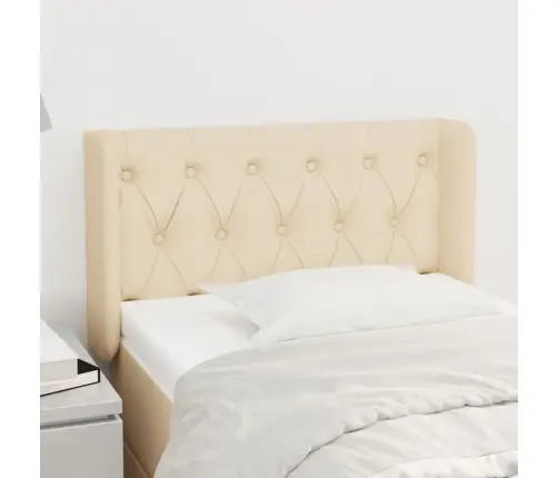 Galvgalis Ar Malām, 83X16X78/88 Cm, Krēmkrāsas Audums Vidaxl Galvgalis Ar Malām, 83X16X78/88 Cm, Krēmkrāsas Audums Vidaxl