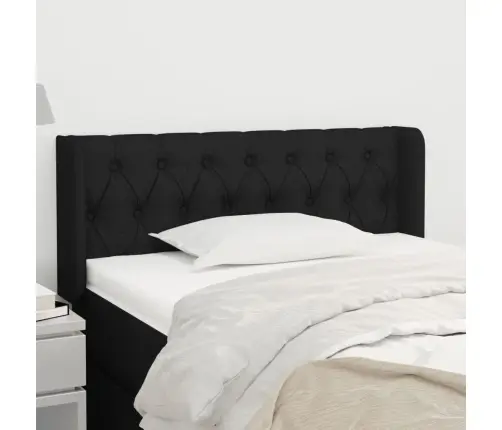 Galvūgalis Su Auselėmis, Juodos Spalvos,103X16X78/88cm Audinys