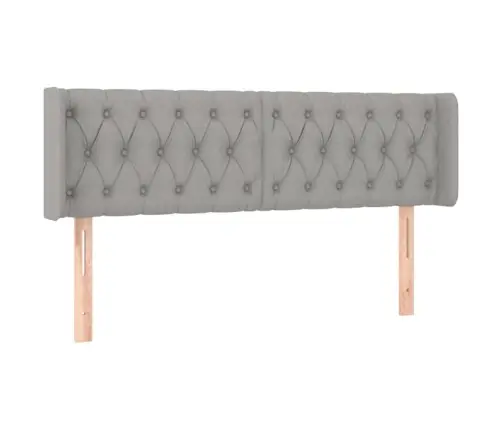 Galvgalis Ar Malām, 147X16X78/88 Cm, Gaiši Pelēks Audums Vidaxl