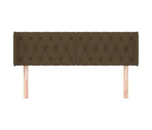 Galvgalis Ar Malām, 147X16X78/88 Cm, Tumši Brūns Audums Vidaxl