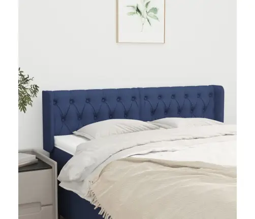 Voodipeats Servadega, Sinine, 147X16X78/88 cm Kangas