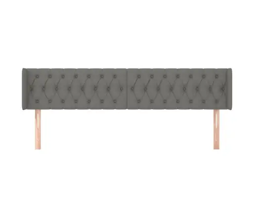 Galvgalis Ar Malām, 183X16X78/88 Cm, Tumši Pelēks Audums Vidaxl