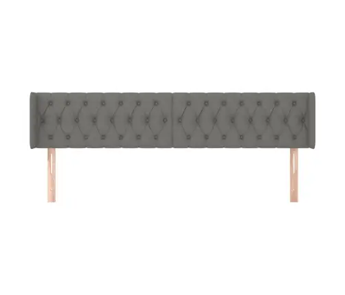 Galvgalis Ar Malām, 203X16X78/88 Cm, Tumši Pelēks Audums Vidaxl