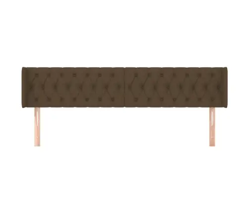 Galvūgalis Su Auselėmis, Tamsiai Rudos,203X16X78/88cm Audinys