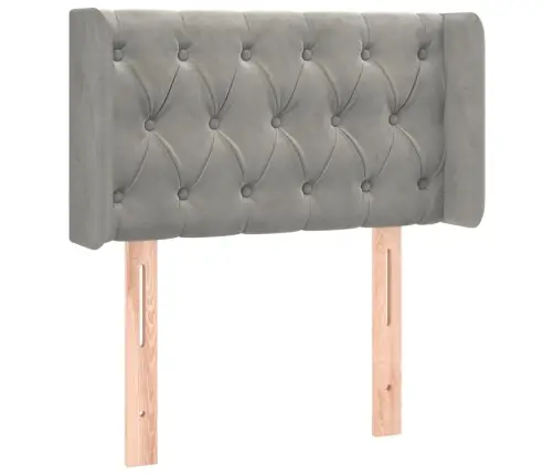 Voodipeats Servadega, Helehall, 83X16X78/88 cm Samet