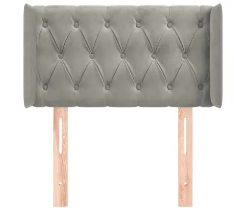 Voodipeats Servadega, Helehall, 83X16X78/88 cm Samet