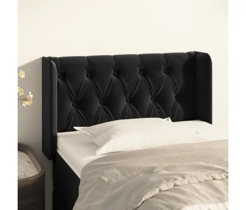 Galvgalis Ar Malām, Melns Samts, 83X16X78/88 Cm Vidaxl