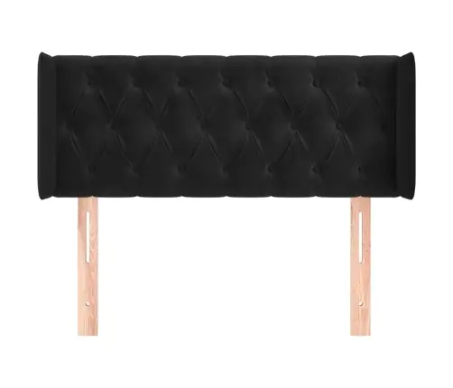 Galvgalis Ar Malām, Melns Samts, 93X16X78/88 Cm Vidaxl