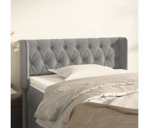 Voodipeats Servadega, Helehall, 103X16X78/88 cm Samet