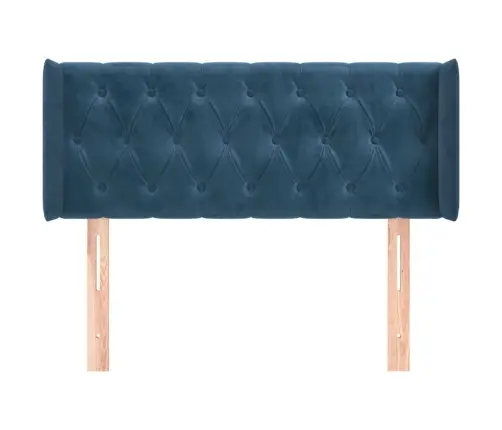 Voodipeats Servadega, Tumesinine, 103X16X78/88 cm Samet