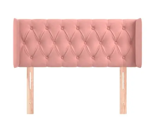 Galvgalis Ar Malām, Rozā Samts, 103X16X78/88 Cm Vidaxl