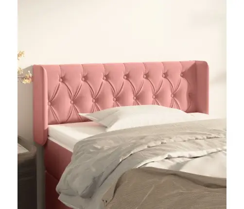 Galvgalis Ar Malām, Rozā Samts, 103X16X78/88 Cm Vidaxl