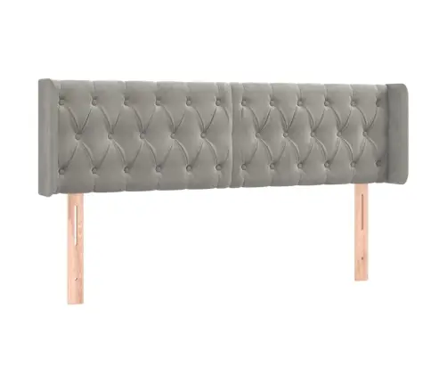 Galvgalis Ar Malām, Gaiši Pelēks Samts, 147X16X78/88 Cm Vidaxl