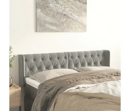 Voodipeats Servadega, Helehall, 163X16X78/88 cm Samet