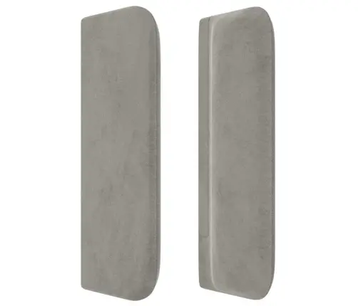 Galvgalis Ar Malām, Gaiši Pelēks Samts, 203X16X78/88 Cm Vidaxl