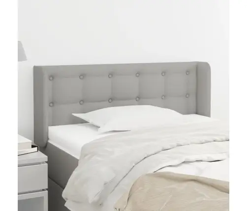 Galvgalis Ar Malām, 103X16X78/88 Cm, Gaiši Pelēks Audums Vidaxl