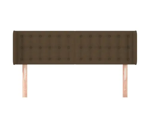 Galvgalis Ar Malām, 147X16X78/88 Cm, Tumši Brūns Audums Vidaxl