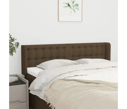 Galvgalis Ar Malām, 147X16X78/88 Cm, Tumši Brūns Audums Vidaxl