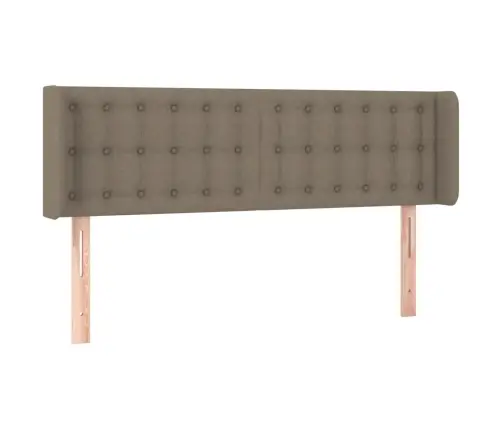 Galvgalis Ar Malām, 147X16X78/88 Cm, Pelēkbrūns Audums Vidaxl