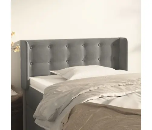 Voodipeats Servadega, Helehall, 83X16X78/88 cm Samet