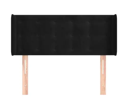 Galvūgalis Su Auselėmis, Juodos Spalvos,83X16X78/88cm Aksomas