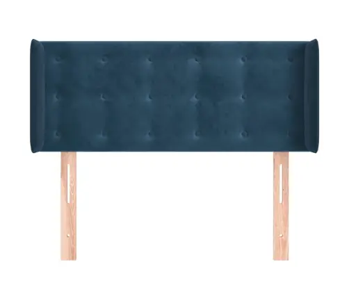 Galvūgalis Su Auselėmis, Tamsiai Mėlynos,93X16X78/88cm Aksomas