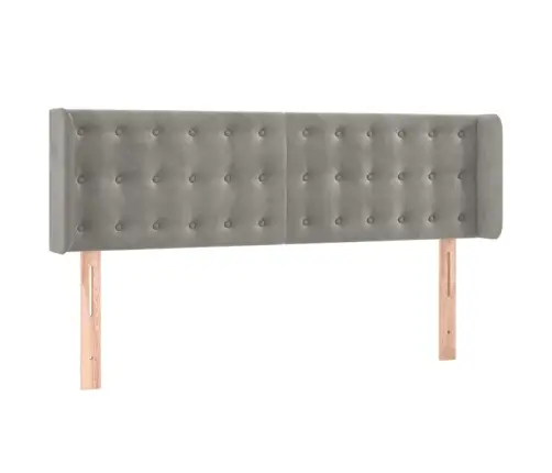 Galvgalis Ar Malām, Gaiši Pelēks Samts, 147X16X78/88 Cm Vidaxl Galvgalis Ar Malām, Gaiši Pelēks Samts, 147X16X78/88 Cm Vidaxl