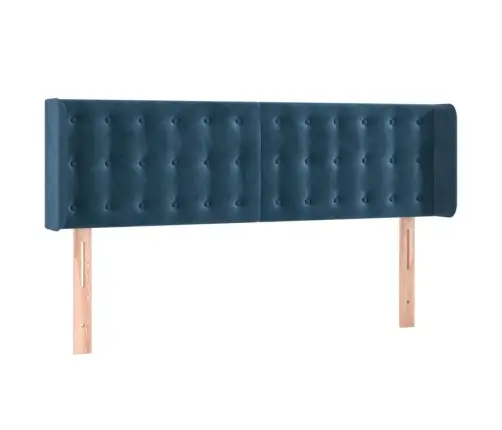 Galvgalis Ar Malām, Tumši Zils Samts, 147X16X78/88 Cm Vidaxl