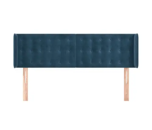 Galvgalis Ar Malām, Tumši Zils Samts, 147X16X78/88 Cm Vidaxl
