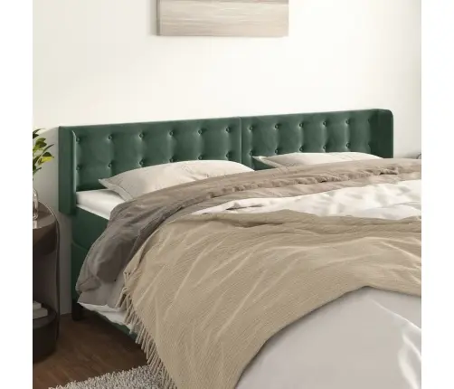 Galvūgalis Su Auselėmis, Tamsiai Žalios,163X16X78/88cmAksomas