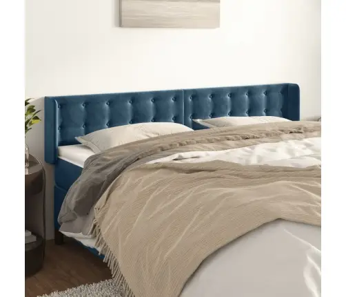 Galvgalis Ar Malām, Tumši Zils Samts, 163X16X78/88 Cm Vidaxl