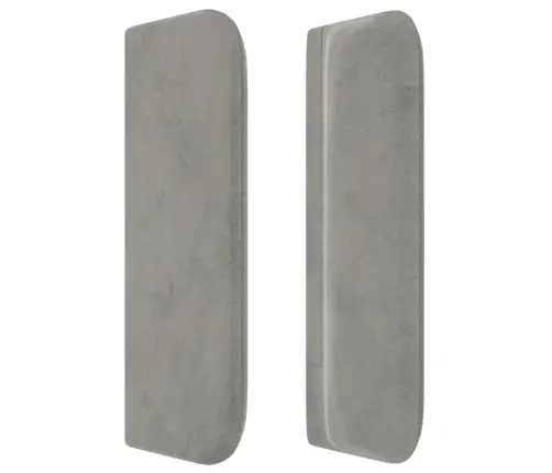 Galvūgalis Su Auselėmis,Šviesiai Pilkos,183X16X78/88cm Aksomas