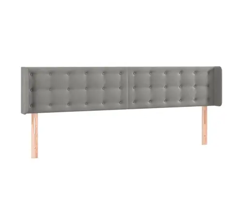 Galvgalis Ar Malām, Gaiši Pelēks Samts, 203X16X78/88 Cm Vidaxl