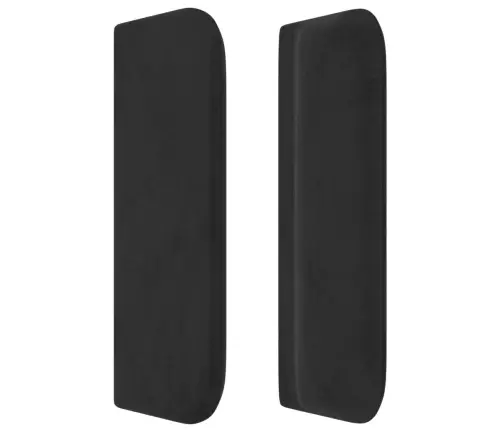 Voodipeats Servadega, Must, 203X16X78/88 cm Samet