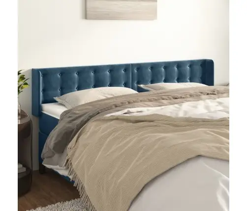 Galvgalis Ar Malām, Tumši Zils Samts, 203X16X78/88 Cm Vidaxl