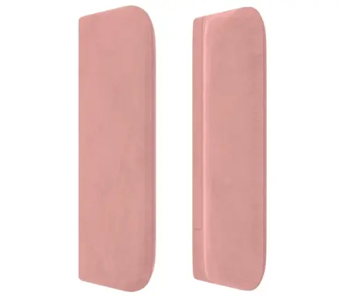 Galvgalis Ar Malām, Rozā Samts, 203X16X78/88 Cm Vidaxl