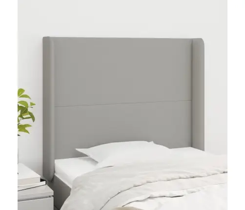 Galvgalis Ar Malām, 93X16X118/128 Cm, Gaiši Pelēks Audums Vidaxl