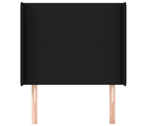 Voodipeats Servadega, Must, 93X16X118/128 cm Kangas