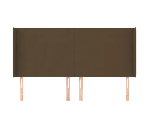 Galvgalis Ar Malām, 183X16X118/128 Cm, Tumši Brūns Audums Vidaxl