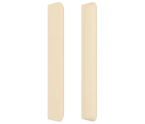 Galvgalis Ar Malām, 183X16X118/128 Cm, Krēmkrāsas Audums Vidaxl