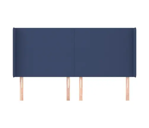 Galvgalis Ar Malām, 183X16X118/128 Cm, Zils Audums Vidaxl