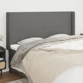 Galvgalis Ar Malām, 203X16X118/128 Cm, Tumši Pelēks Audums Vidaxl
