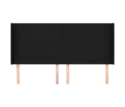 Galvūgalis Su Auselėmis, Juodos, 203X16X118/128cm Audinys